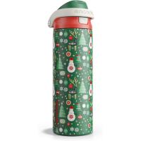 Encool Christmas Insulated Water Bottle with Straw