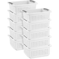 Sterilite Medium Stacking Basket 10-Pack