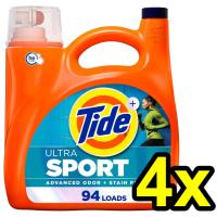 Tide Ultra Sport Liquid Laundry Detergent 4 Pack