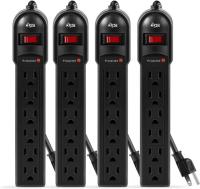 KMC 6-Outlet Surge Protector Power Strip 4 Pack