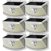 Aootek 120-LEDs Solar Motion Sensor IP65 Waterproof Lights 6 Pack