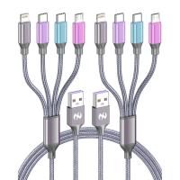 HYXing 4-in-1 USB Multi Charging Cable 2 Pack