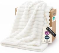Bedsure GentleSoft White Throw Blanket for Couch