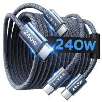 Lisen 240w 6ft USB-C Cable 2 Pack